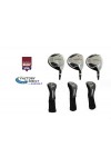 AGXGOLF LADIES MAGNUM XS EDITION WOODS SET: 9, 11 & 13 GRAPHITE SHAFTS wCOVERS